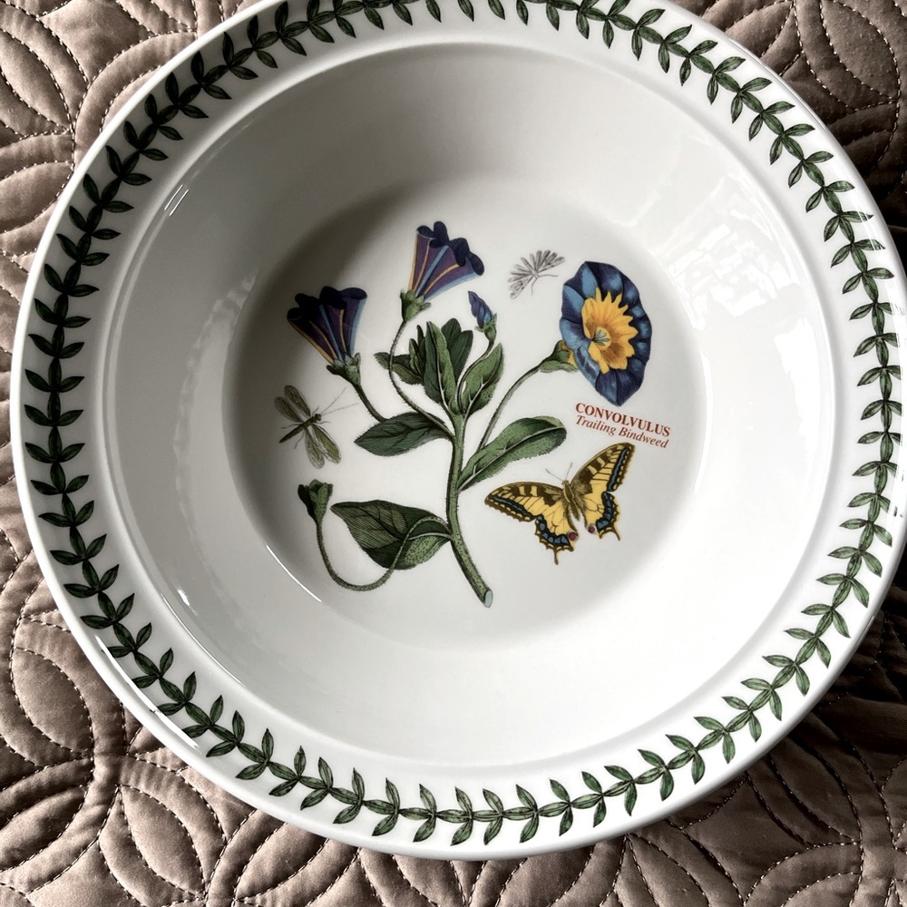 Portmeirion Botanic Garden set/6 large, flat, rimmed salad, soup, pasta bowls❣️ - Picture 2 of 9